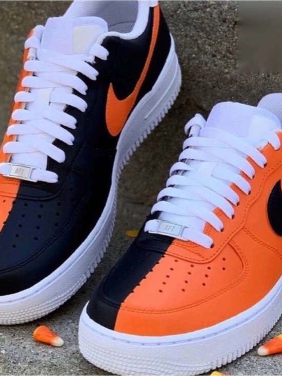 Nike Other - Nike Men’s Split Black & Orange Low-Top Sneakers